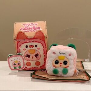 New Baby Three Little Mahjong Confirmed FROG with Boba Eyes Plush Blind Box